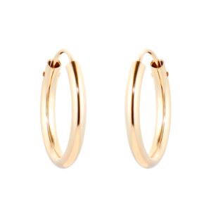 9ct Yellow Gold 13mm Hoop Earrings