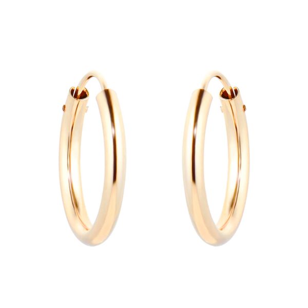 9ct Yellow Gold 13mm Hoop Earrings