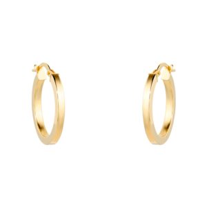 9ct Yellow Gold 18mm Medium Hoop Earrings