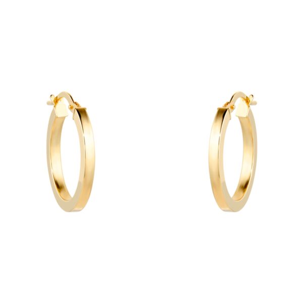 9ct Yellow Gold 18mm Medium Hoop Earrings