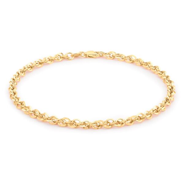 9ct Yellow Gold Diamond Cut Bracelet